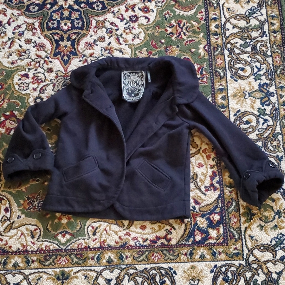 Lovely Black Guess Cape Coat